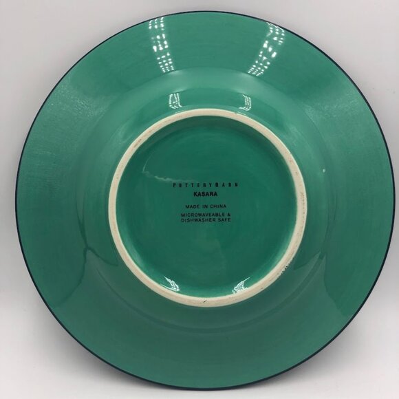 Pottery Barn Kasara Set of 4 Salad Plates Green Mosaic Porcelain Kaleidoscope - Picture 5 of 9